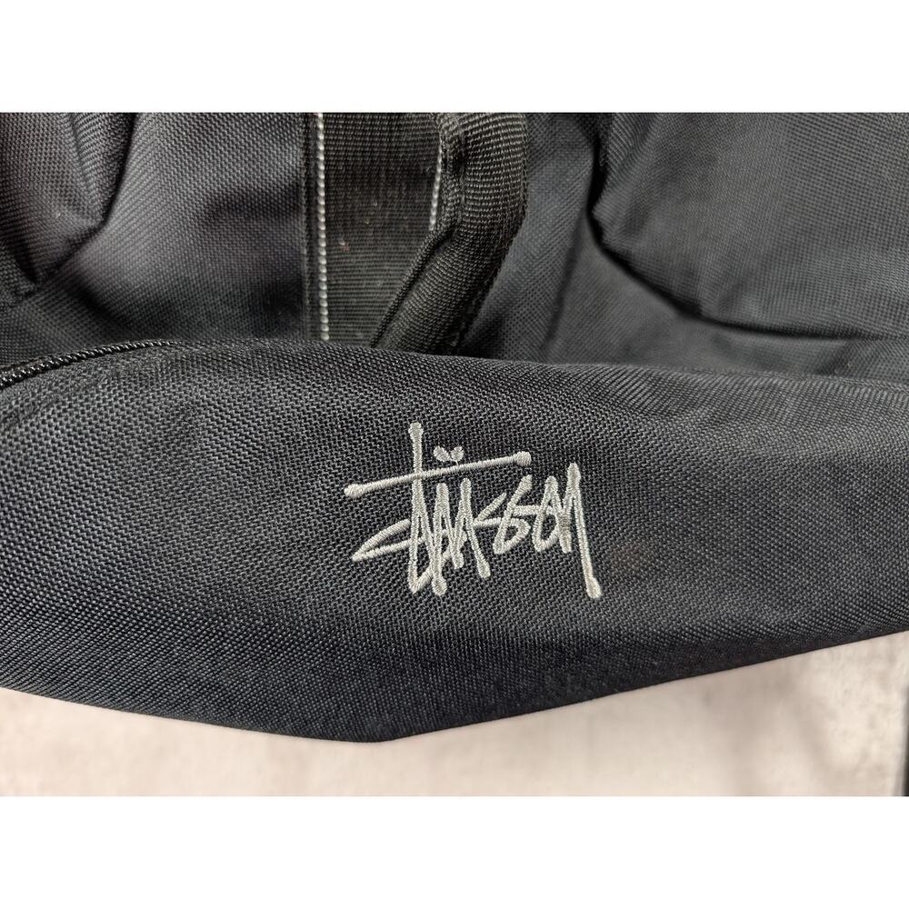 90s Y2K Vintage Stussy Black Backpack Clam Shell Skatewear Skate Unique - Picture 4 of 12